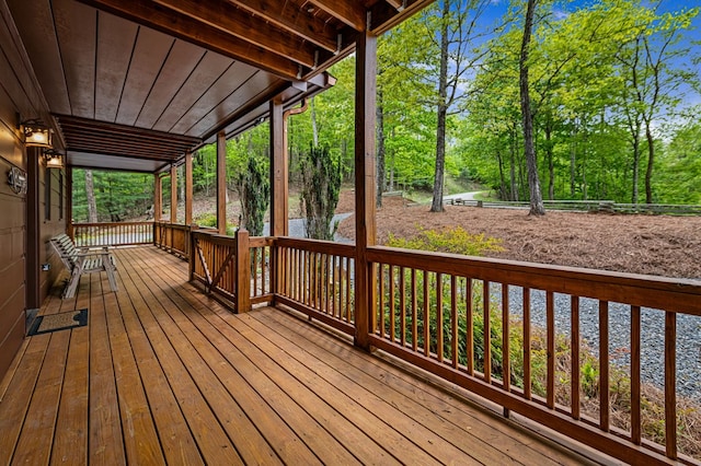view of wooden deck