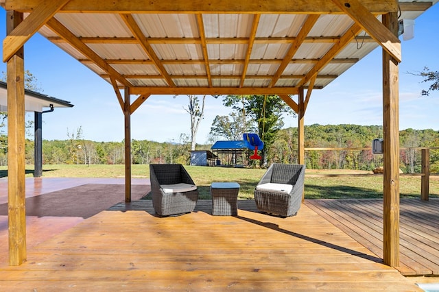 view of wooden deck