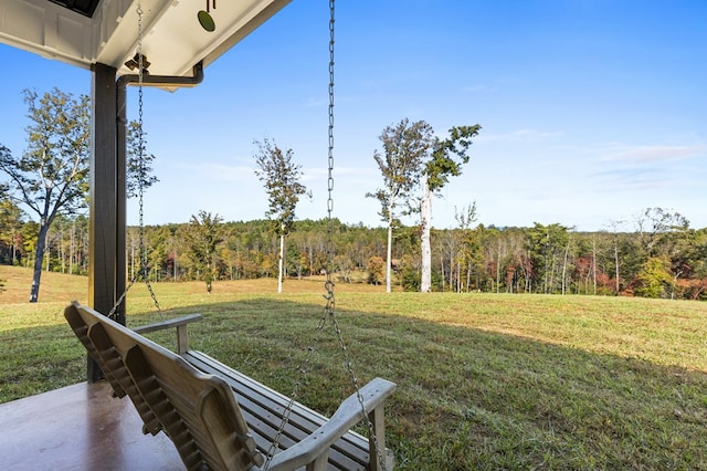 view of yard with a patio area