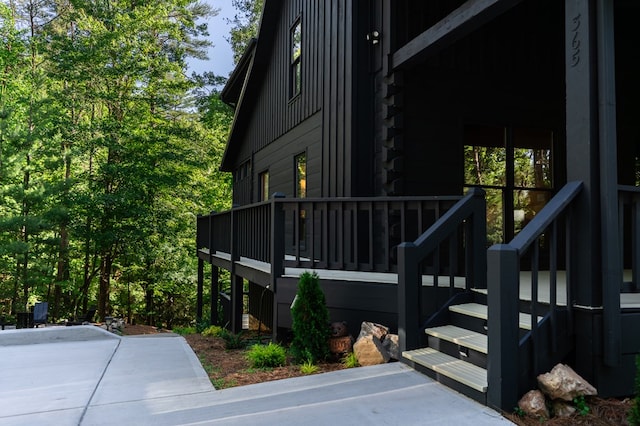 365 Browns Cove Rd, Blue Ridge, GA 30513 - view of property exterior with log siding and a patio