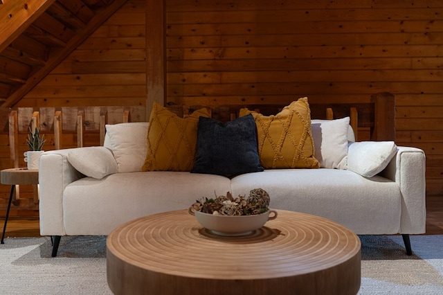 365 Browns Cove Rd, Blue Ridge, GA 30513 - living area featuring carpet and wood walls