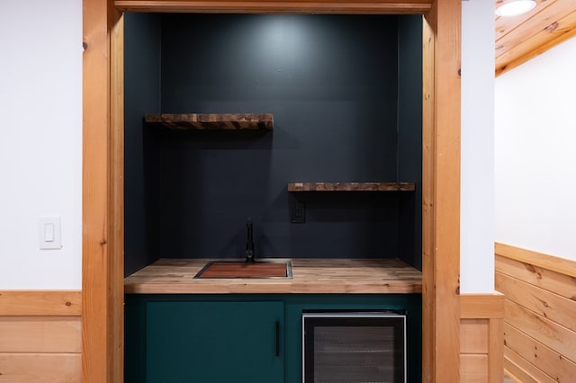 365 Browns Cove Rd, Blue Ridge, GA 30513 - indoor dry bar with beverage cooler