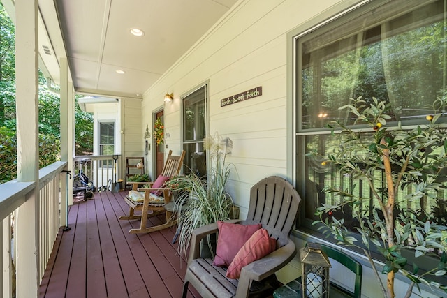 904 Villa Dr, Ellijay, GA 30540 - view of wooden porch