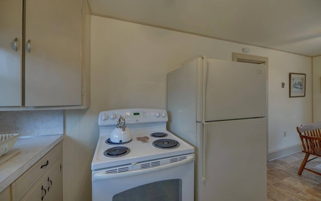 kitchen featuring white appliances