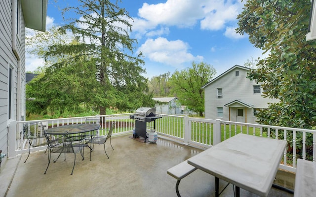 view of patio with grilling area