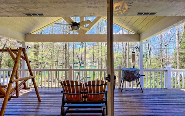 177 Lake Dr, Topton, NC 28781 - deck featuring view of scattered trees
