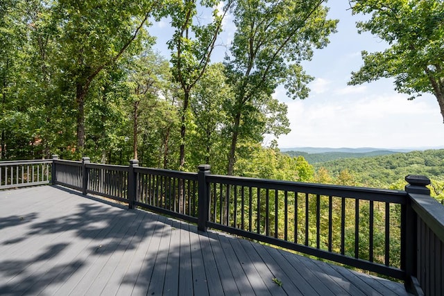 1363 NE Foxhound Trl, Ranger, GA 30734 - wooden terrace featuring a view of trees