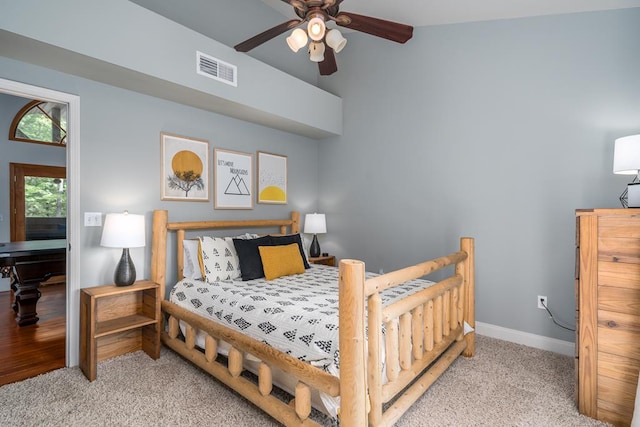 1363 NE Foxhound Trl, Ranger, GA 30734 - bedroom featuring carpet flooring, baseboards, and ceiling fan