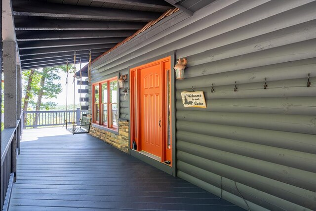 view of wooden deck