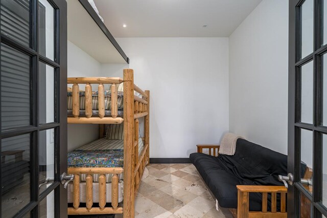 bedroom with french doors