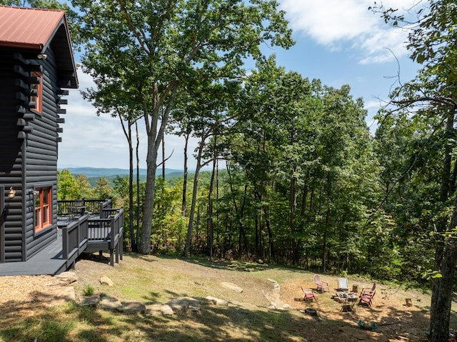 1363 NE Foxhound Trl, Ranger, GA 30734 - view of yard featuring a wooden deck