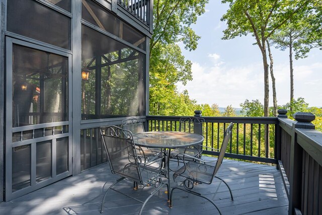 view of wooden deck