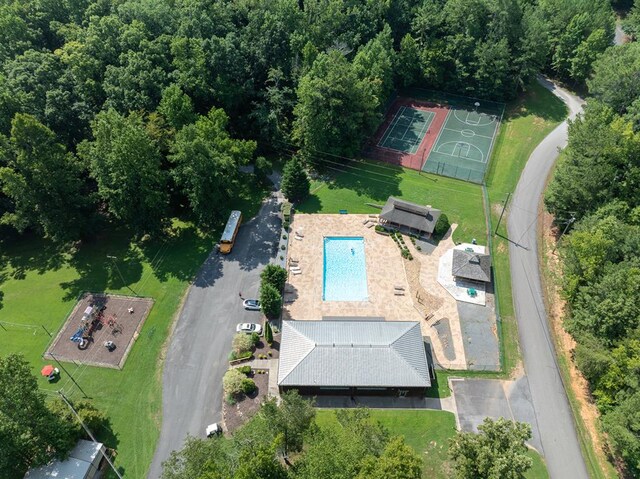 birds eye view of property