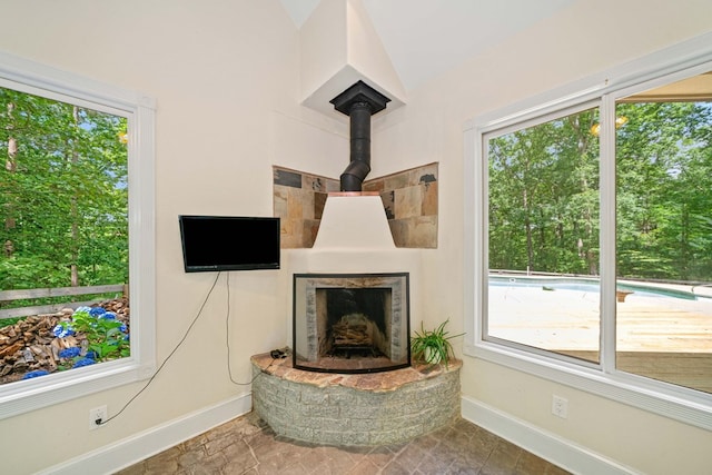705 Brown Deer Dr, Talking Rock, GA 30175 - living area with plenty of natural light and lofted ceiling