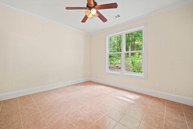 705 Brown Deer Dr, Talking Rock, GA 30175 - empty room with crown molding and ceiling fan