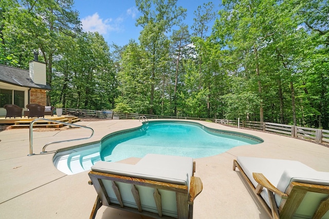 705 Brown Deer Dr, Talking Rock, GA 30175 - view of swimming pool with a patio area and a fenced backyard