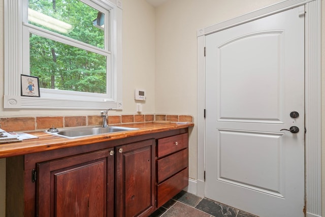 705 Brown Deer Dr, Talking Rock, GA 30175 - bathroom with a sink and stone finish floors