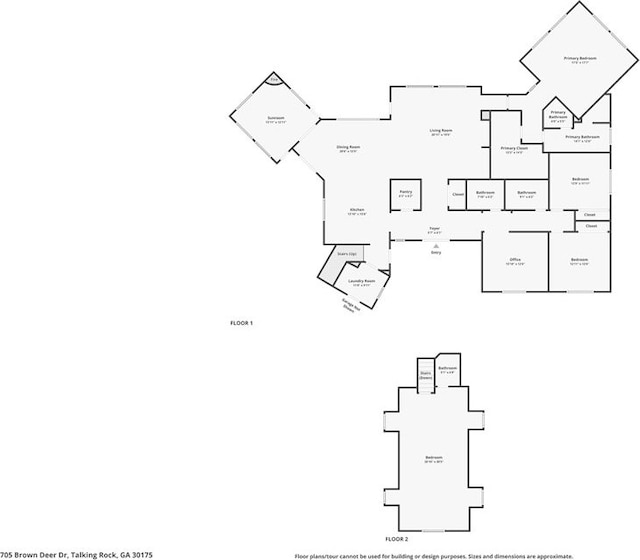 705 Brown Deer Dr, Talking Rock, GA 30175 - view of floor plan / room layout