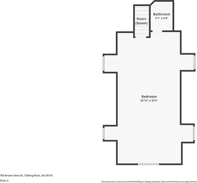 705 Brown Deer Dr, Talking Rock, GA 30175 - view of home floor plan