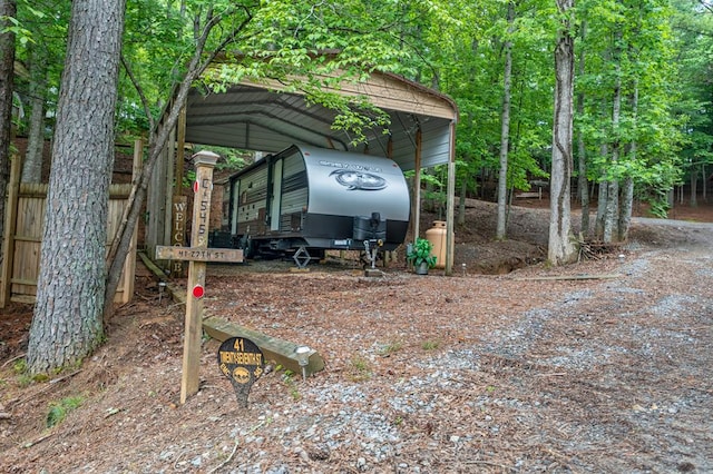 41 27th St, Ellijay, GA 30540 - view of outdoor structure with a carport and dirt driveway