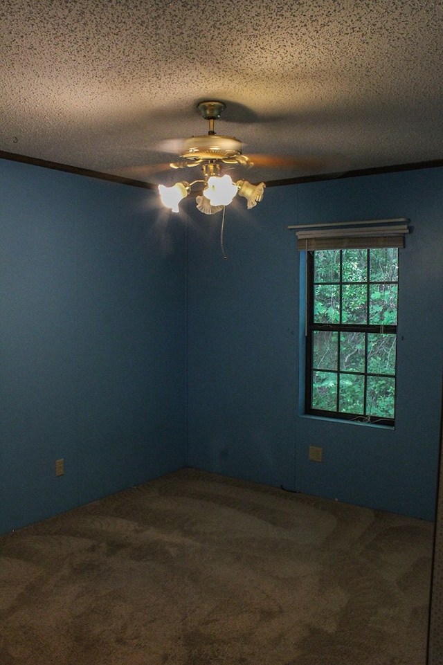 1146 Marrestop Rd, Murphy, NC 28906 - spare room featuring ceiling fan, carpet flooring, and a textured ceiling
