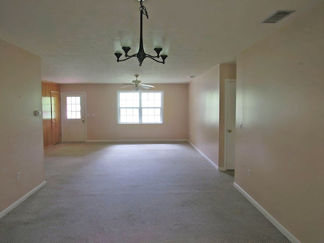 138 Brittain Trce, Andrews, NC 28901 - unfurnished room with a chandelier, carpet floors, and baseboards