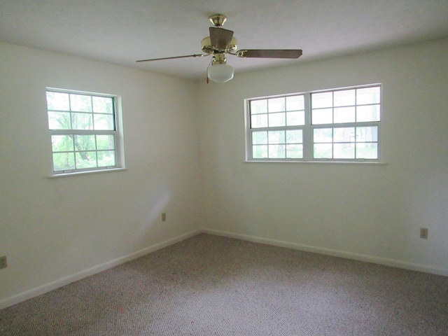 138 Brittain Trce, Andrews, NC 28901 - carpeted empty room with baseboards and a ceiling fan