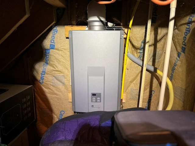 utilities featuring tankless water heater