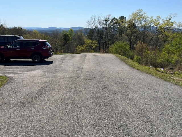 view of road with a mountain view