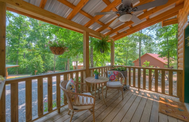 15 June Marie Ln, Murphy, NC 28906 - deck featuring ceiling fan