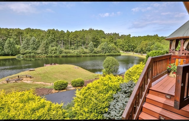 view of water feature