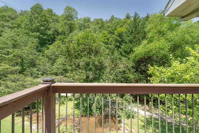132 Silver Birch Ln, Marble, NC 28905 - balcony with a view of trees