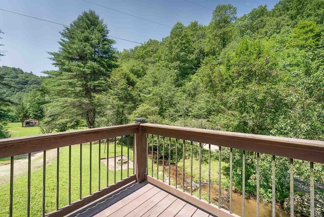 132 Silver Birch Ln, Marble, NC 28905 - deck with a lawn