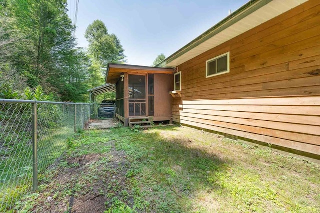 132 Silver Birch Ln, Marble, NC 28905 - view of side of home featuring a sunroom