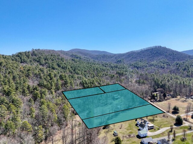2478 Hi River Rd, Hiawassee, GA 30546 - drone / aerial view featuring a mountain view and a forest view