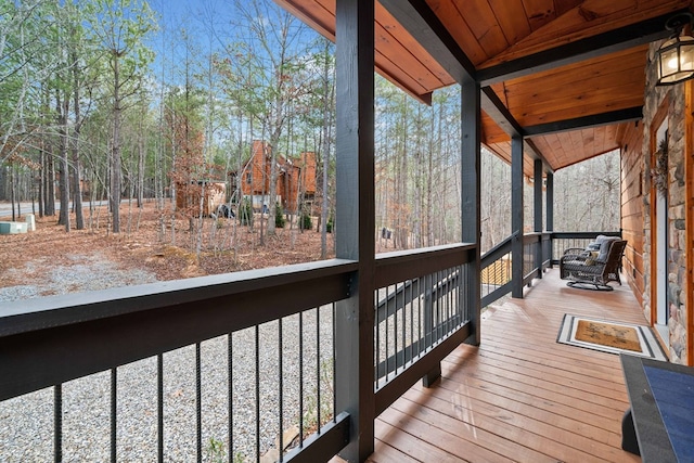 view of wooden deck