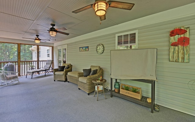 view of sunroom / solarium