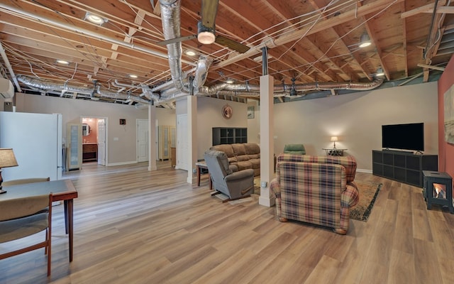 living room featuring hardwood / wood-style flooring