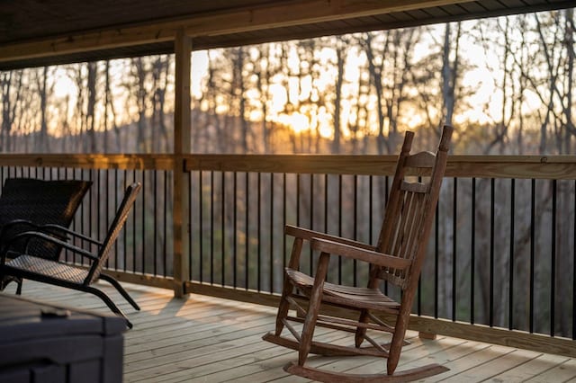 view of wooden terrace