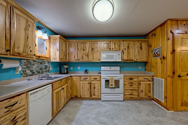 539 Nicholson Trl, Hiawassee, GA 30546 - kitchen featuring white appliances, a sink, and light countertops