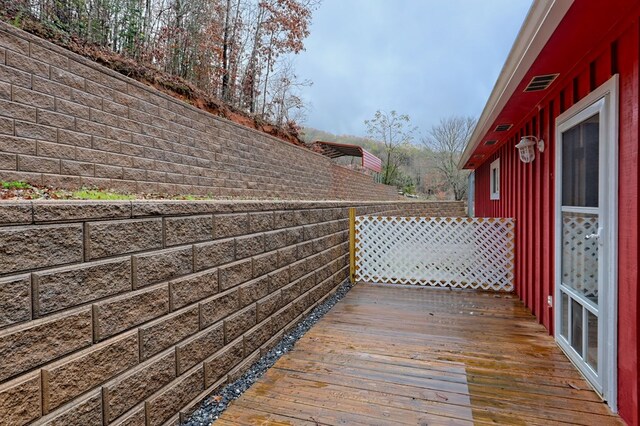539 Nicholson Trl, Hiawassee, GA 30546 - view of wooden terrace