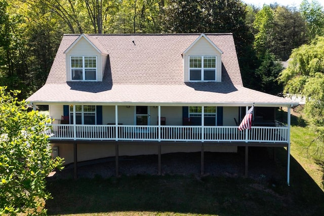 view of front of house with a shingled roof