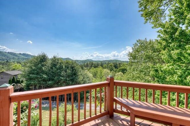 246 Serenity Pointe Dr, Murphy, NC 28906 - deck featuring a wooded view