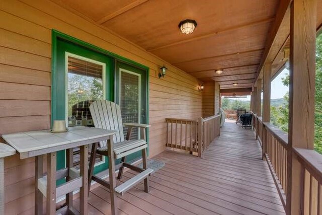 246 Serenity Pointe Dr, Murphy, NC 28906 - wooden deck with covered porch