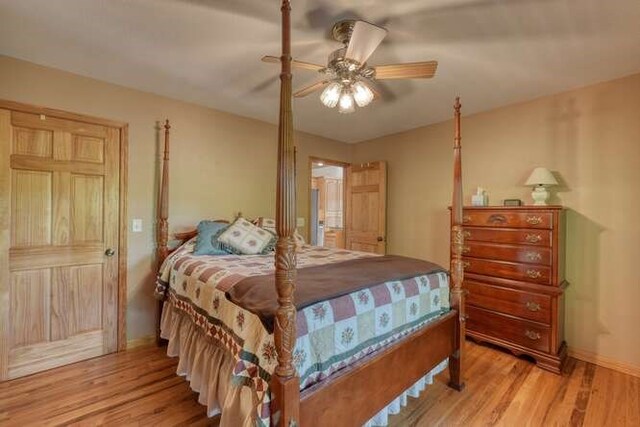 246 Serenity Pointe Dr, Murphy, NC 28906 - bedroom featuring ceiling fan and wood finished floors