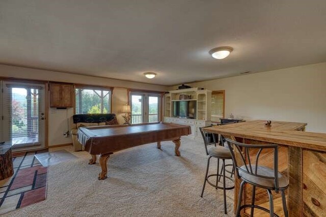 246 Serenity Pointe Dr, Murphy, NC 28906 - rec room featuring billiards and light colored carpet