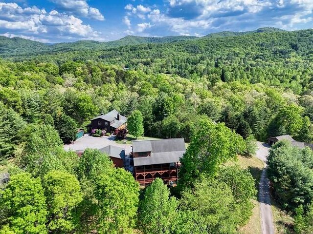 246 Serenity Pointe Dr, Murphy, NC 28906 - drone / aerial view featuring a mountain view and a forest view
