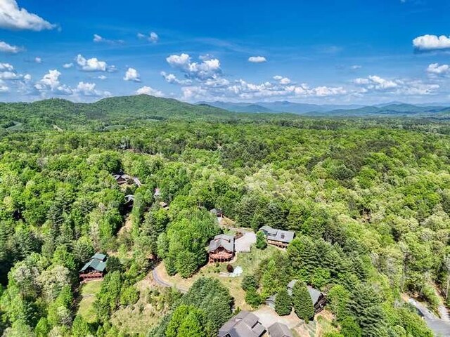 246 Serenity Pointe Dr, Murphy, NC 28906 - drone / aerial view with a wooded view and a mountain view