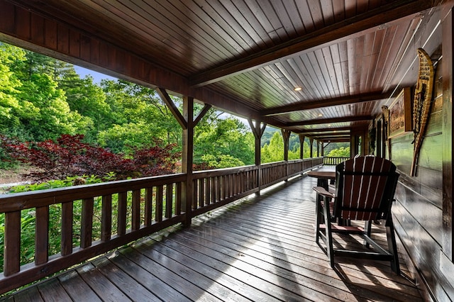view of wooden deck