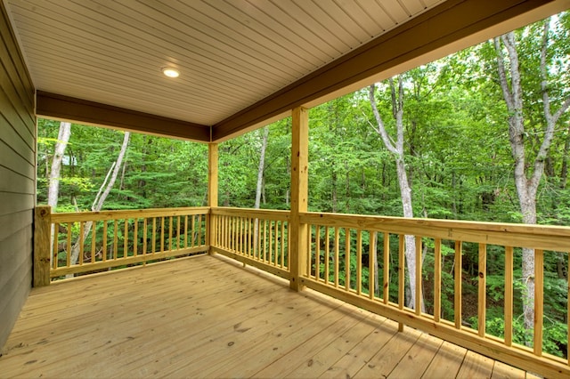 89 Pamela Ct, Ellijay, GA 30540 - wooden deck featuring a forest view